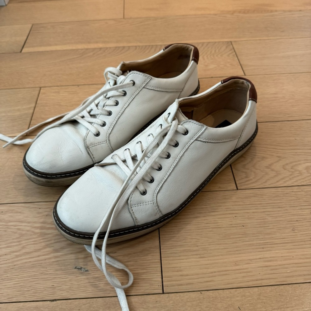 Johnston & Murphy White Leather Shoes - 10.5